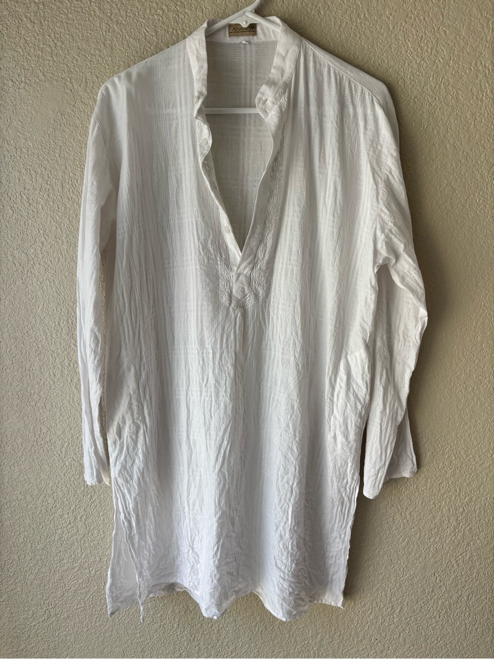 Women's White Cotton Swim Coverup Tunic